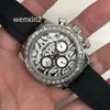 Classic Men's Watch Luxury 40mm mekanisk automatisk rostfritt stålram Akryl Leopardtryck Small Dial265x