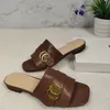 Sandals Slippers 2024 Fashion trend flat chunky flip-flops square head high appearance level low heel slippers desinger slippers slide womens 35-43 with box