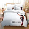 Wydrukowane 3D Michael Jackson Duvet obejmuje poduszki poduszek pościel