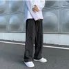 Pantalon de survêtement décontracté hommes Vintage Stripe été ample pantalon large Fi tout-match vêtements Harajuku beau Ropa Para Hombre c5pL #