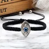 Pulsera con dije de ojo turco malvado de la suerte para hombres y mujeres, cuerda trenzada hecha a mano, brazalete de mil deseos, regalo de joyería de amistad