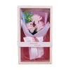 Fiori decorativi Sapone da bagno Fiore di rosa Bouquet floreale fatto a mano Confezione regalo per matrimonio Compleanno Natale Anniversario San Valentino