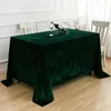 Table Cloth Dark Blue Rectangular Tablecloth Elegant Velvet Wedding Decoration Washable Cover