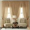 Curtains Coffee Curtain Noble Window Tulle Curtains Voile Sheer Curtains for Living Room Bedroom Hotel Modern Style Cortina Home Decor