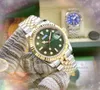 Haute qualité automatique date heure affaires suisse montres 36mm entièrement en acier inoxydable femmes 3 pointeur horloge de luxe mouvement à quartz calendrier chaîne bracelet montre