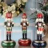 Pudełka Wood Christmas Music Box Nutcracker Dekoracja Dekoracja Bożego Narodzenia urodziny Pinewood Nutcracker Drummer Music Box