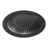 Pans 32cm Round Iron Bbq Grill Pan Korean Meat Roast Bbq Grill Plate with Holder Non Stick Barbecues Cooking Pan Tools Easy Clean