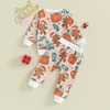 Kledingsets Baby Peuter Kerst Matching Outfit Meisje Jongen Grote broer Zusje Neef Shirt Gestreepte broek Kledingset