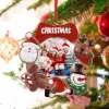Çerçeve Noel Fotoğraf Resmi Süsler Çerçeveleri TreeresickSake Süs Mini Dekor Santa Yuvarlak Asma Merry Hafıza Ailesi