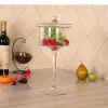 Frascos de almacenamiento de vidrio transparente frascos de frutas decorativas jarro de almacenamiento de cristal de macetas con organizador de especias de cocina tapa