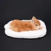 Cages lapin en peluche coussin petit nid pour animaux de compagnie couverture de repos tapis de Cage coussin de lapin maison pour animaux de compagnie doux et chaud Den protecteur de sommeil accessoires pour animaux