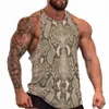 snakeskin Print Tank Top Male Animal Skin Tops Summer Design Workout Fi Oversize Sleevel Vests H9nr#
