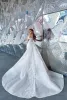 Vintage Lace Mermaid bröllopsklänning med avtagbart tåg från axeln applicerade brudklänningar arabiska aso ebi vestido de novia plus size trumpet bc12354 2024