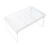 Stationery Desk Organizer Shelf Office School Supplies Iron Layered Rack Dormitory Home Desktop Cosmetic Storage Foldable Stand