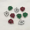 Arrival 16x12mm 50pcs Cubic Zirconia Feather Charm For Handmade Necklace Earring Parts DIY AccessoriesJewelry Findings 240315