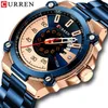 CURREN Design montres montre pour hommes horloge à Quartz mâle mode montre-bracelet en acier inoxydable avec Date automatique casual affaires nouveau Wat2097