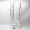 Танцевальная обувь Leecabe 20 см/8 дюймов Сапоги на платформе из искусственной кожи со змеиным рисунком на высоком каблуке с закрытым носком