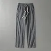 linnen broek mannen plus maat 9xl 8xl broek zomer linnen broek mannelijke fi casual vaste kleurbroek big size 8xl 9xl b3un#