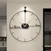 ساعات الحائط الموضة Nordic Minimalist Restaurant Design مشاهدة جمالية الفن الحديثة جدارية Horloge ديكور المنزل