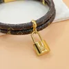 Bracelet Keep Twice de créateur en toile monogramme, double couche, presbytie, tête de verrouillage, bracelet avec bracelet classique vintage Vanguard M6640F