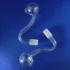 Narguilé avec tuyau de brûleur à mazout mâle de 10 mm Tuyau en silicone Tuyau de goutte à goutte Percolateur Glow In Dark Perc Verre Bongs à eau Portable Ensemble de tabagisme LL