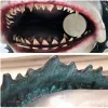 Heykeller Köpekbalığı Head 3D Duvara Montajlı Köpekbalığı Dekor Reçine Köpekbalığı Başı Yaratıcı Duvar Sanat Heykel Dekürü Ev Oturma Odası Ofis