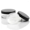 Opslagflessen 30 g / 50 g plastic losse poederpot met zeef Lege cosmetische container Zwarte matte dop Make-up Compacte draagbare doos