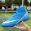 Nova chegada das mulheres dos homens botas de futebol de alta qualidade jovens meninos meninas ag tf sapatos de futebol preto azul branco ouro crianças sapatos de treinamento confortáveis para crianças