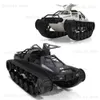 Electric/RC Car 1/12 RC Tank Car 2.4G 12 km/h hög hastighet driftande bil Full proportionell crawler Radiokontrollfordonsmodeller Teksaker för barngåvor T240325