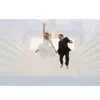 4.5x4m (15x13.2ft) Full PVC Mariage Ticari Beyaz Sıçrama Evi Şişirilebilir Jumper Bouncer Düğün için Kale Playhouse