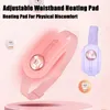 Tappetino riscaldante per alleviare il dolore mestruale, cintura wireless, con 4 modalità di massaggio regolabili per le donne