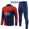 2023 2024 PSGes Herren Kinder-Fußball-Trainingsanzug Langarm 23 24 Paris Man Kinder-Fußball-Trainingsanzüge Trainingsanzug-Kits Survêtement Foot Chandal Futbol FAN PLAYER VERSION