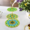 Nähen Neue exquisite DIY -Diamant -Malerei Mandala Blume Drei -Schicht -Design Fruchtfutterfach Desktop Dekoration Mosaikkunst
