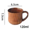 Tazze in legno retrò con venature del legno, tazza da birra con bordo posteriore, caffè ecologico, per uso alimentare, con manico