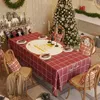 Masa kumaş Noel masa örtüsü kırmızı yıl su geçirmez yemek ışık ışığı lüks dikdörtgen çay