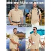 Tacvasen Quick Dry Camicie a maniche corte Uomo Casual Butt Up Cargo Shirt Estate Trekking Pesca Trekking Camicie da lavoro Outdoor Maschio a6fB #