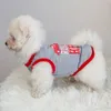 1pc cachorro fofo com padrão de carta, roupas de estimação, camisa de colete de cães pequenos