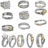 DY витое кольцо для женщин 1:1, высококачественные обручальные кольца, обручальные кольца, коллекция кабелей, винтажная этническая петля, кулон-обруч, панк-дизайнер, ювелирные изделия, подарок матери