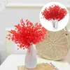 Dekorative Blumen Stängel 16 cm Hochzeitshäuser Dekorationen Acrylperlen Tropfen Spray für DIY -Handwerk (weiß/lila/blau/rosa/rot)