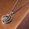 Naszyjniki wisiorek Huitan Temperament Słodki naszyjnik ślubny na ślub Delicate z sześcienną cyrkonową kamienną biżuterię dla kobiet przedmiot