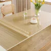 Tischdecke, 1,0 mm dick, ölbeständige PVC-Tücher, Tischdecke, wasserfest, ölbeständig, rechteckig, kaffeefarbener Kunststoff