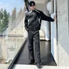 Luzhen Tracksuit Men Two Piece fiニッチデザインCtrast Color Sport Set Korean Male Casual Sweatpants Suits autumn 60c988 G21i＃
