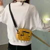 Axelväskor kvinnor canvas väska japan stil flicka liten koreansk kvinnlig messenger crossbody handväska telefon