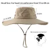 Hats CAMOLAND Hot Sale Waterproof Bucket Hat Men Summer Anti UV Sun Hats Outdoor Fishing Hiking Boonie Caps Long Wide Brim Beach Cap