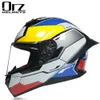 Motocicleta Orz Off-Road Four Seasons Personalidade Locomotiva Big Tail Capacitor de capacete de rosto completo DOT