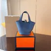 Designer with cowhide hand basket bag New leather large capacity hand bill shoulder crossbody bag