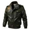 ma-1 Air Force Pilot Veste en cuir pour hommes Printemps et automne Coupe-vent imperméable Moto Costume d'équitation Casual Rétro Travail Top 59ck #