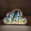 Miroirs DIY Cloud Tulip LED NIGHT Light Girl Bedroom Ornements Créatifs Photo Cadre Mirror Table Table Table Cadeaux d'anniversaire à la main