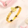 Bangle 18K Gold Stated Designer Bracelets Biżuteria Wysokiej jakości prezent miłosny dla kobiet 925 Sier Nowa stal nierdzewna Never Fading Heart Bra Dho1a