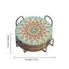 Stitch PhotoCustom 8Pcs/Set DIY Diamond Painting Coaster Cup Mat Pad Mandala Diamond Embroidery Round Coasters Placemat Home Kitchen